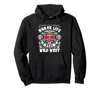 Life As A Nurse Is The Real Wild West Nursing Saying Pullover Hoodie