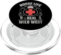 Life as a Nurse Is The Real Wild West PopSockets PopGrip for MagSafe