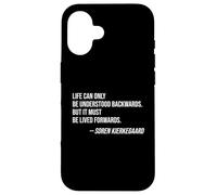 Life Backwards Lived Forwards Quote: Soren Kierkegaard Case for iPhone 16