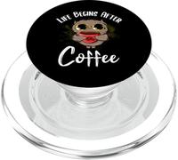 Life begins after coffee. Life starts after coffee PopSockets PopGrip for MagSafe