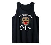 Life Begins After Coffee. Life Starts After Coffee Tank Top