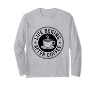 Life Begins After Coffee Morning Sloth Lover First Coffee Long Sleeve T-Shirt