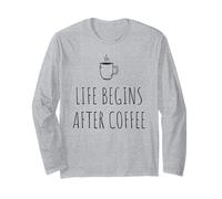 Life Begins After Coffee Morning Sloth Lover First Coffee Long Sleeve T-Shirt