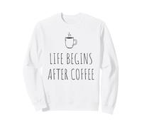 Life Begins After Coffee Morning Sloth Lover First Coffee Sweatshirt