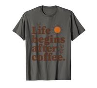 Life Begins After Coffee Morning Sloth Lover First Coffee T-Shirt
