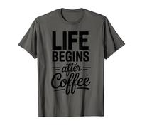 Life Begins After Coffee Morning Sloth Lover First Coffee T-Shirt