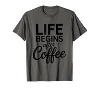 Life Begins After Coffee Morning Sloth Lover First Coffee T-Shirt