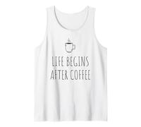 Life Begins After Coffee Morning Sloth Lover First Coffee Tank Top