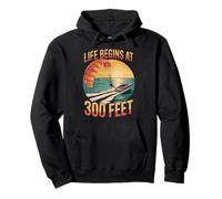 Life Begins At 300 Feet Parasailer Paragliding Parasailing Pullover Hoodie