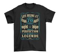 Life Begins at 70 T-Shirt - Hilariously Hitting The Prime of Perfection! Unisex Design, Celebrate Your Legendary Years in Style!