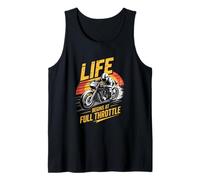 Life Begins at Full Throttle Motorcycle Rider Tank Top
