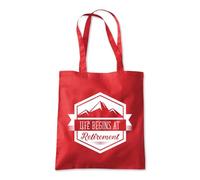 Life Begins at Retirement Tote Shopping Bag 10 Litres Capacity 42 x 38cm