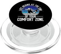 Life Begins At The End Of Your Comfort Zone PopSockets PopGrip for MagSafe