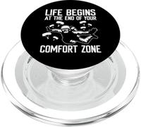 Life Begins At The End Of Your Comfort Zone PopSockets PopGrip for MagSafe