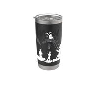 Life Begins At Twenty Knots for Kite Surfers White Grey Stainless Steel Insulated Tumbler