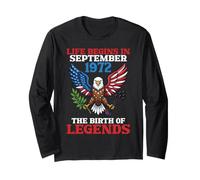 Life Begins in September 1972 The Birth of Legends 54 Years Long Sleeve T-Shirt