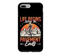 Life Begins Where The Pavement Ends - Cycling Mountain Bike Case for iPhone 7 Plus/8 Plus