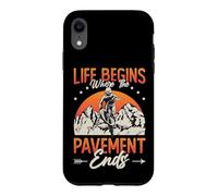 Life Begins Where The Pavement Ends - Cycling Mountain Bike Case for iPhone XR
