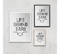 Life Behind Bars Art Print - A2 - White Frame