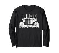 Life Behind Bars Outdoor Life Distressed Long Sleeve T-Shirt, Adult Unisex, Black, XL