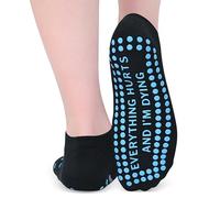 Life By Lexie Sticky Grip Socks for Barre, Pilates, Lagree, Yoga, Dance Non Slip Women's Socks, Everything Hurts, One size
