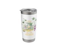Life by The Water Surf Shack Coastal Beach Escape Vibes Stainless Steel Insulated Tumbler