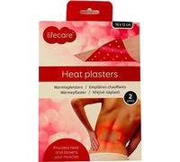 Life care Patches (2), Microwaveable, Therapeutic Thermal Compress with Cayenne Pepper, Long-lasting Heat, for Neck, Stomach, Back, Legs, 2 Red Patches