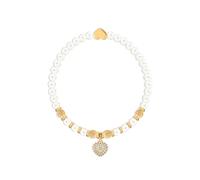 Life Charms Beautiful Bride Wedding Gift - Gold Hearts Charm Bracelet in a Beautiful Yellow Flower Box