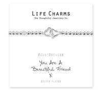 Life Charms Beautiful Friend Silver Plated Bracelet