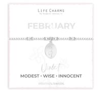 Life Charms Birth Flower Bracelets (February - Violet)