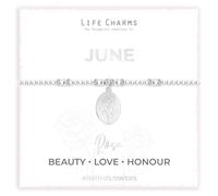 Life Charms Birth Flower Bracelets (June - Rose)