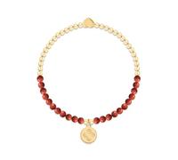 Life Charms Chakra Bracelet: Root Chakra Red Jasper Bracelet in Gold