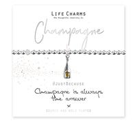 Life Charms Champagne Is Always The Answer bracelet