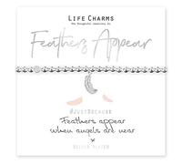 Life Charms Feathers Appear When Angels Are Near bracelet
