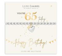 Life Charms Happy 65th Birthday bracelet