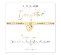 Life Charms Just Because Daughter Gold Hearts Charm Bracelet