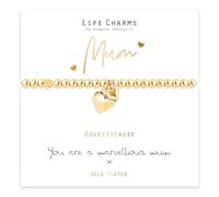 Life Charms Just Because Marvellous Mum Gold Hearts Charm Bracelet