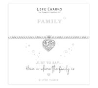 Life Charms Just To Say Family heart charm bracelet