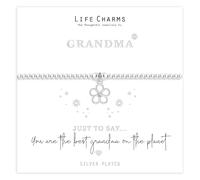 Life Charms Just To Say flower charm bracelet