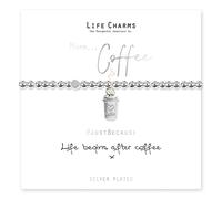 Life Charms Life Begins After Coffee bracelet