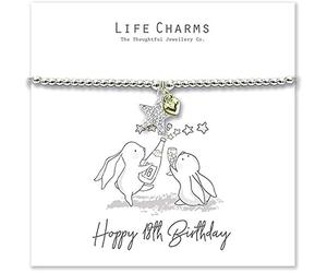 Life Charms Rosey Rabbits Happy 18th Birthday Bracelet