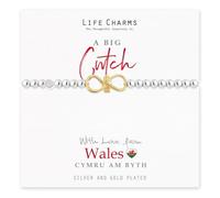 Life Charms Silver and Gold Plated Welsh Cwtch Bracelet, Infinity Design