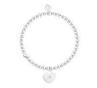 Life Charms Valentine's Day Love You Silver Heart Charm Bracelet
