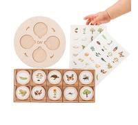 Life Cycle Educational Puzzle Game - montesoori Animal Growth Wooden Board Set | Interactive Matching Activity Toy Kids School Learning Projects, Ideal gfft for Developmental Home Play