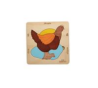 Life Cycle of A Chicken | 20 Piece Wooden Jigsaw Puzzle for Kids | for Preschool Kids, Learning Educational Toys Gifts for Boys & Girls 3+ Years