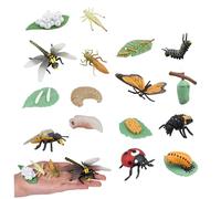 Life Cycle Toys for Kids, 4 Sets A Bugs Life Toys Includes Butterfly, Honey Bee, Dragonfly & Ladybird, Plastic Bugs, Early Educational Animal Figurines Cycle for Kids