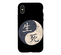 Life Death Kanji Characters Japanese Word Moon Art Case for iPhone X/XS