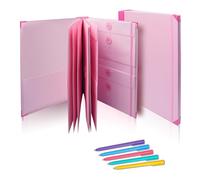 Life Document Organizer, in Case I Go Missing Super Useful Binder, Important Document Organizer Binder for Passports, School Work, Social Security Cards, Birth Certificate (Pink 2in Thickness)
