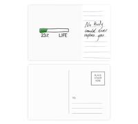 Life Energy Progress Bar 23 Percent Youth Young Postcard Card Important Person Anniversary