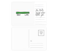 life energy progress bar hundred percent longevity elderly Postcard Card Important Person Anniversary